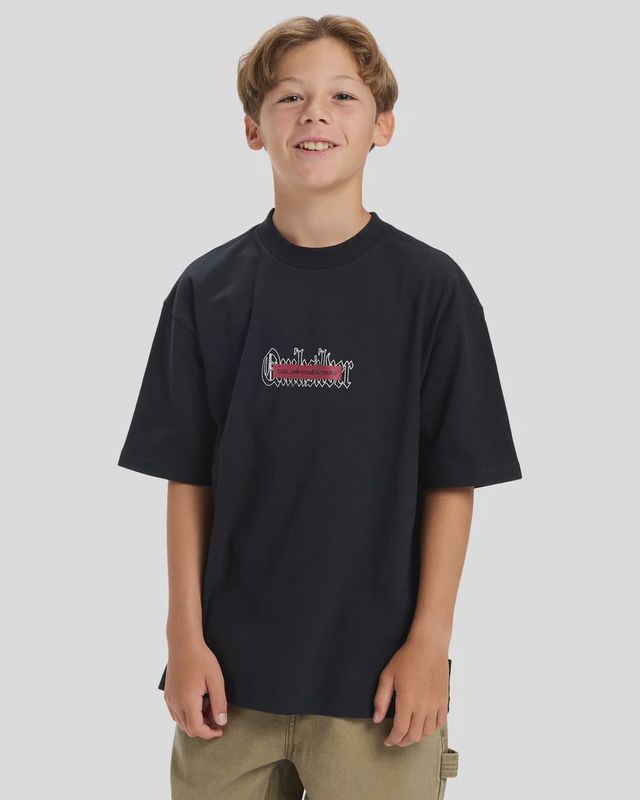 QUIKSILVER BOYS MERCURY DOUBLE UP SS TEE - BLACK