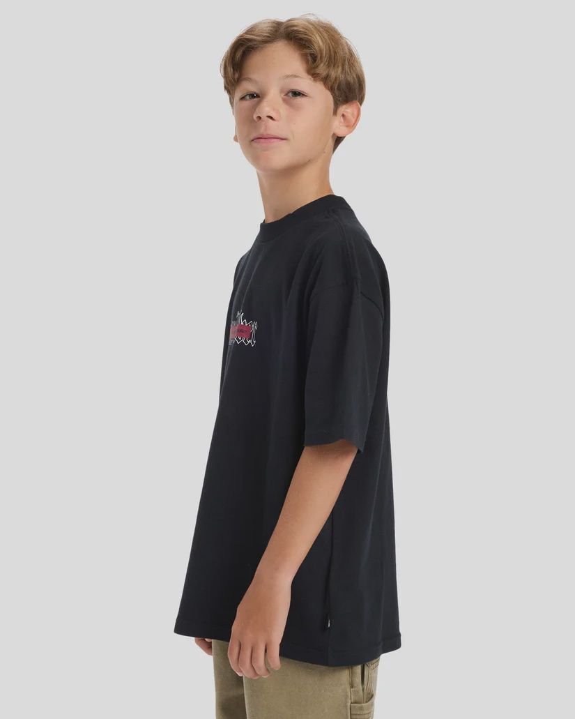 QUIKSILVER BOYS MERCURY DOUBLE UP SS TEE - BLACK