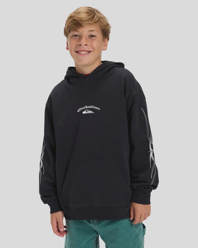 QUIKSILVER BOYS STRETCH TRIBAL HOOD - BLACK