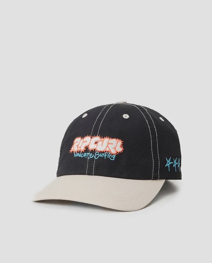 RIPCURL MENS RAW ENERGY ART ADJ CAP - BLACK/WHITE