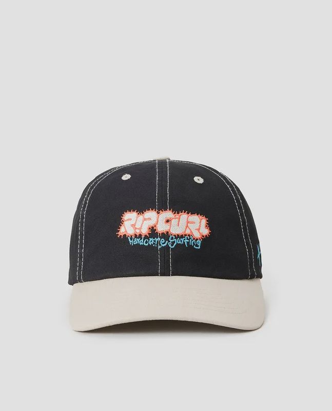 RIPCURL MENS RAW ENERGY ART ADJ CAP - BLACK/WHITE