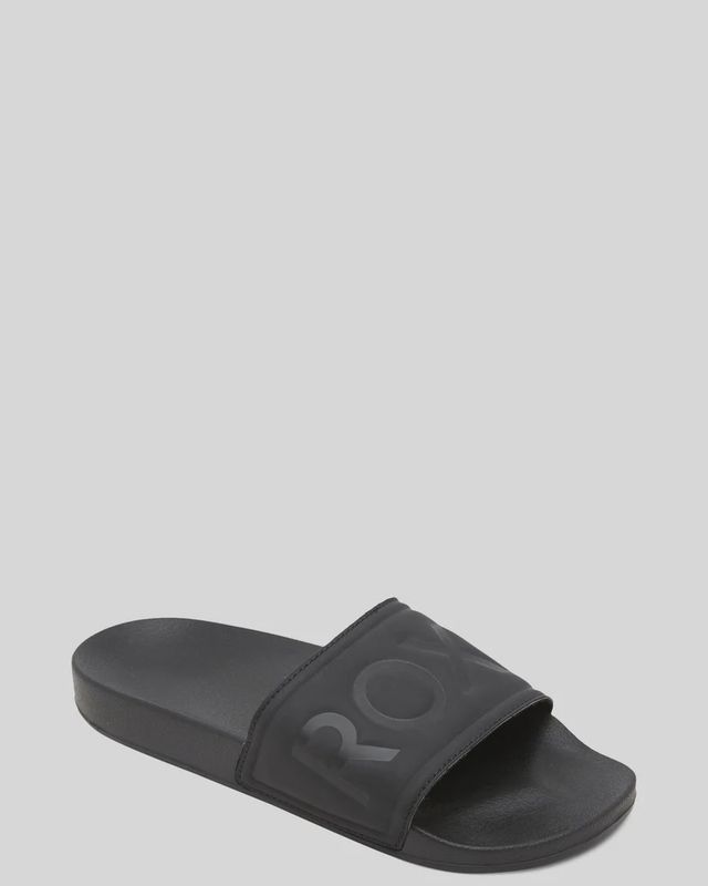 ROXY WOMENS SLIPPY II SLIDE - BLACK