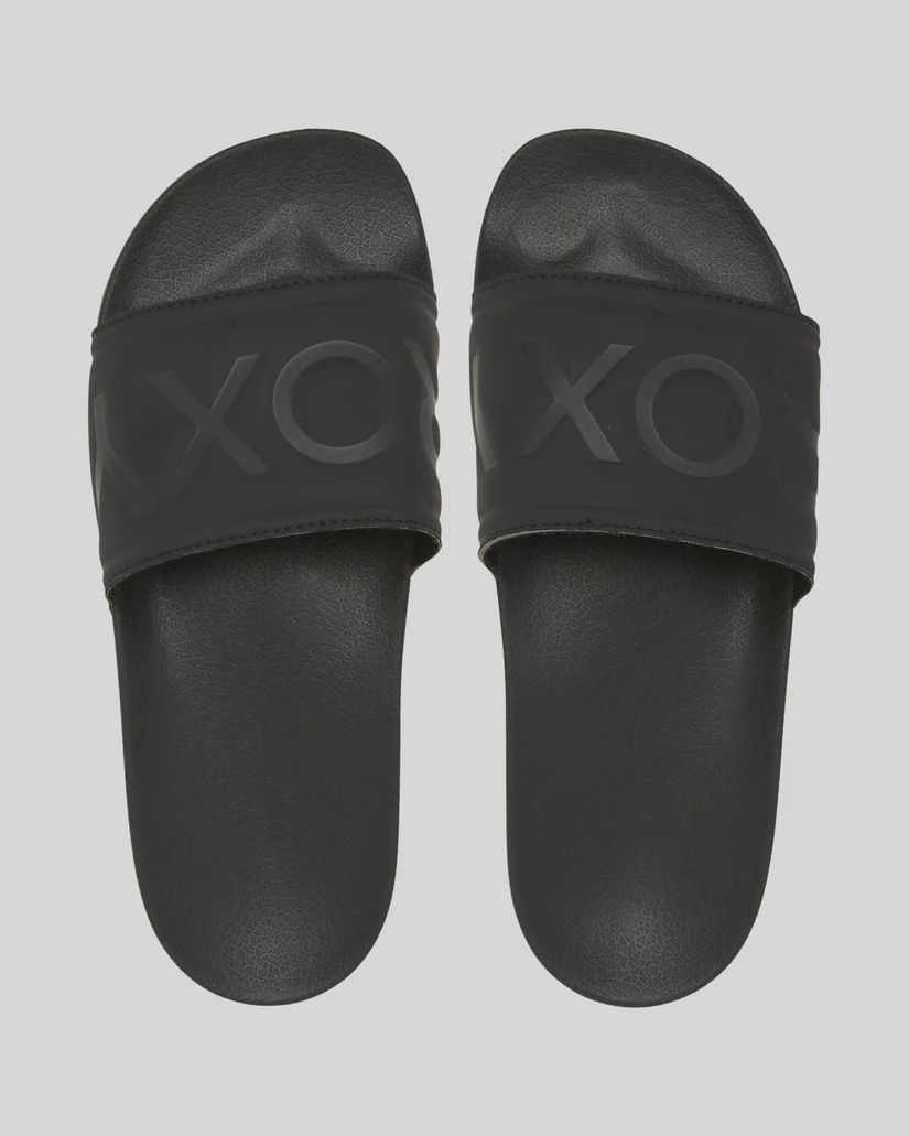 ROXY WOMENS SLIPPY II SLIDE - BLACK