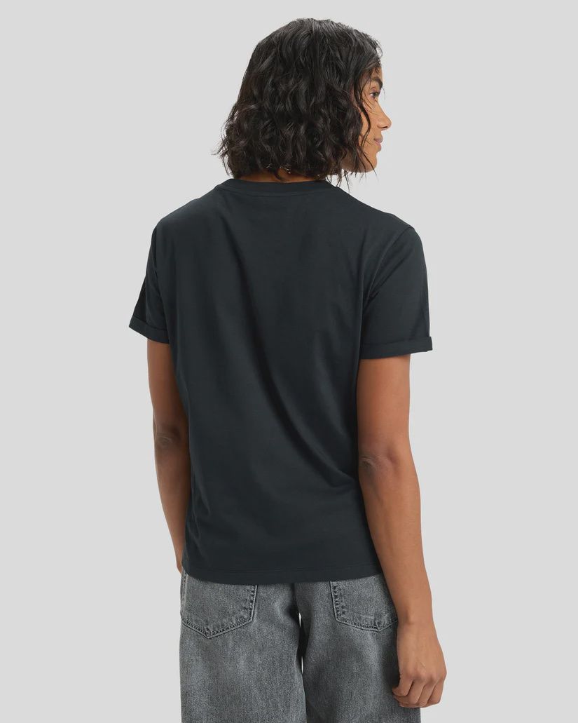 ROXY WOMENS VL OCEAN REGULAR CORPO SS TEE- ANTHRACITE