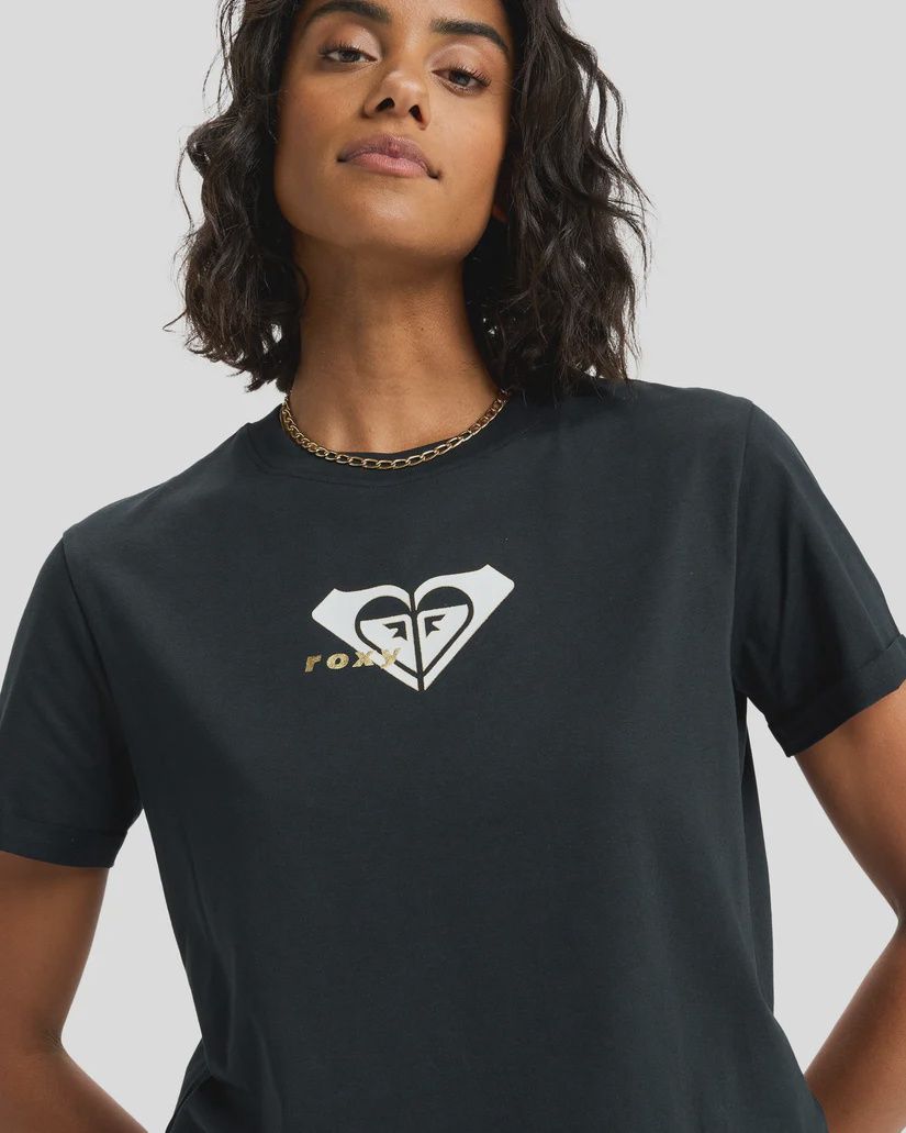 ROXY WOMENS VL OCEAN REGULAR CORPO SS TEE- ANTHRACITE