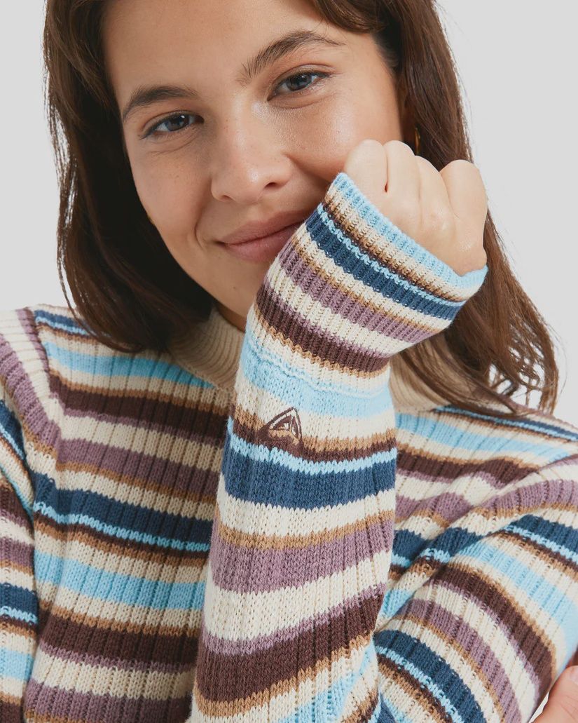 ROXY WOMENS PLAYA MORNING SWEATER - SKY BLUE