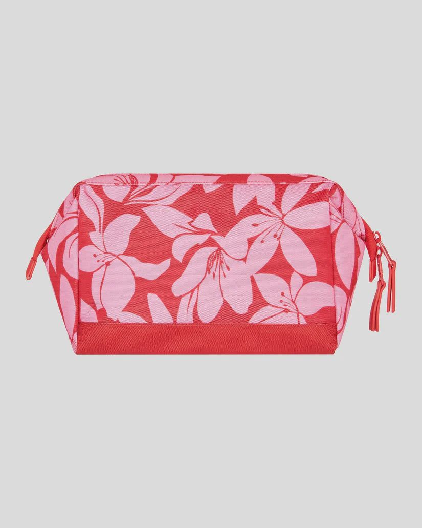 ROXY WOMENS TINY RIP TOILETRY BAG - TOMATO KLAEIDO