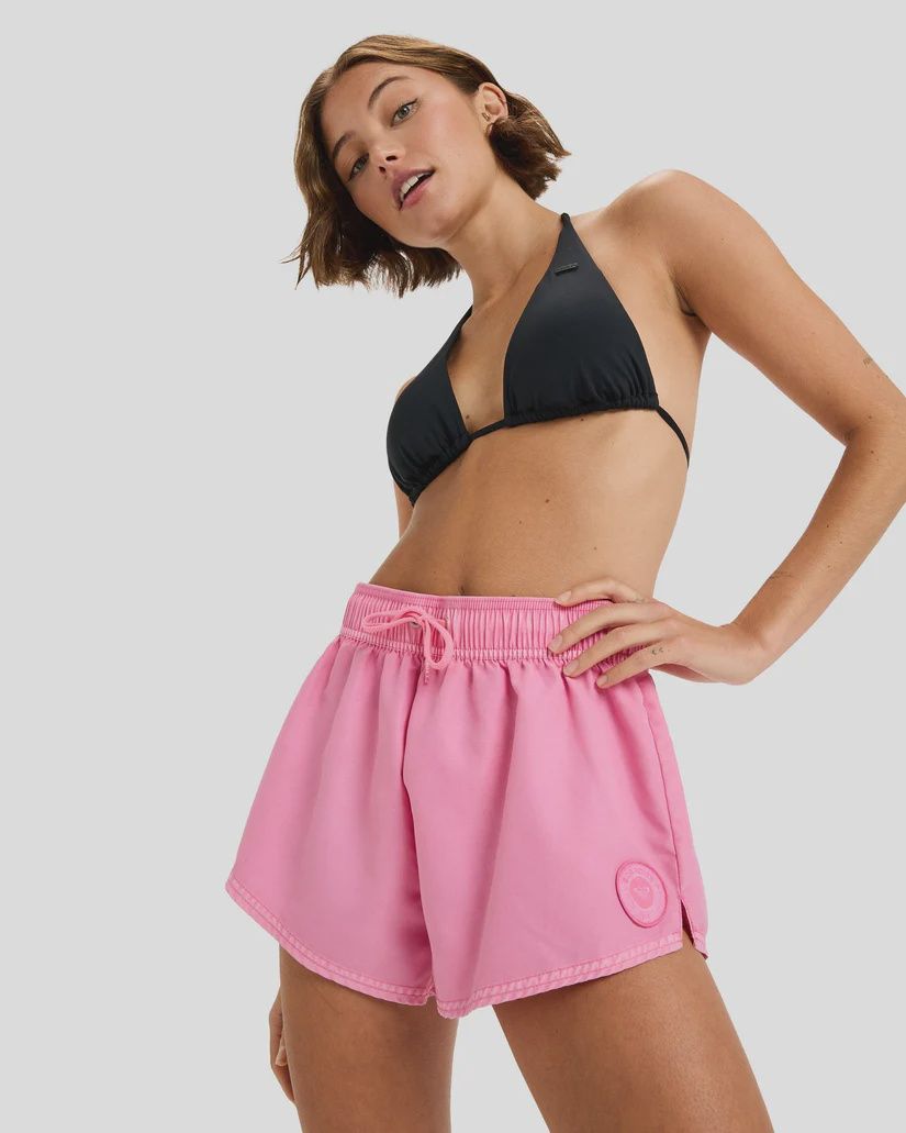 ROXY WOMENS NO BAD WAVES BOARDSHORT - PINK COSMOS