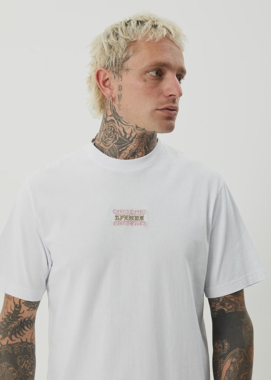 AFENDS MENS SIXSIXSIX RETRO SS TEE - WHITE