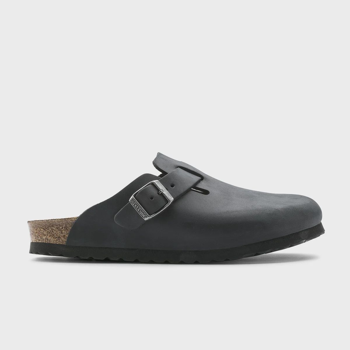 BIRKENSTOCK UNISEX BOSTON OILED LEATHER REGULAR - BLACK