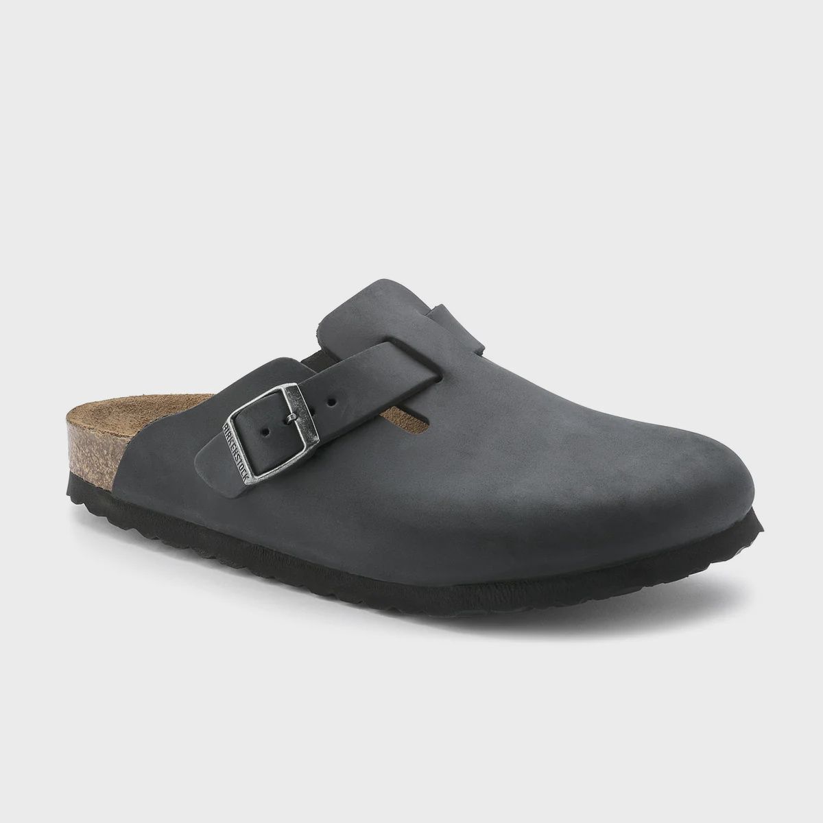 BIRKENSTOCK UNISEX BOSTON OILED LEATHER REGULAR - BLACK
