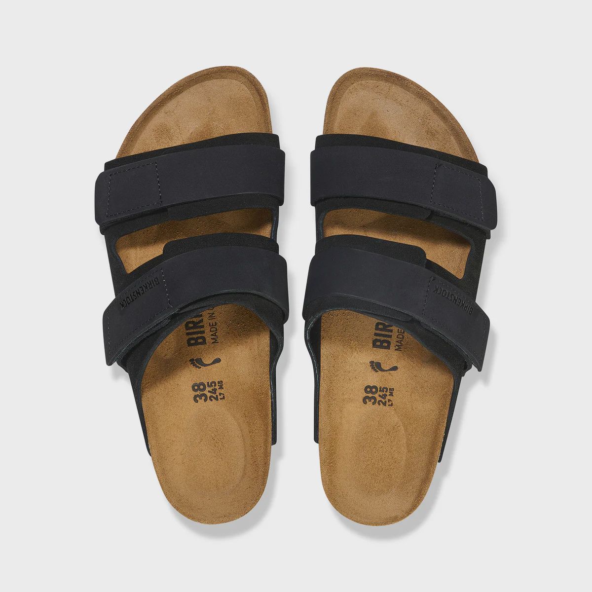 BIRKENSTOCK UNISEX UJI SUEDE / NUBUCK LEATHER REGULAR - BLACK
