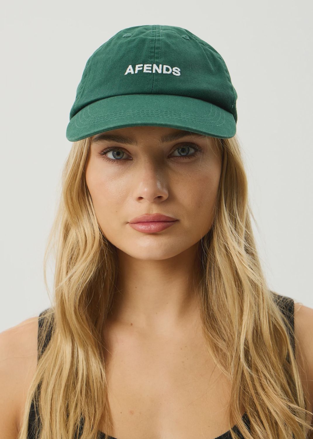 AFENDS WOMENS DAYLIGHT PANELLED CAP - HUNTER GREEN