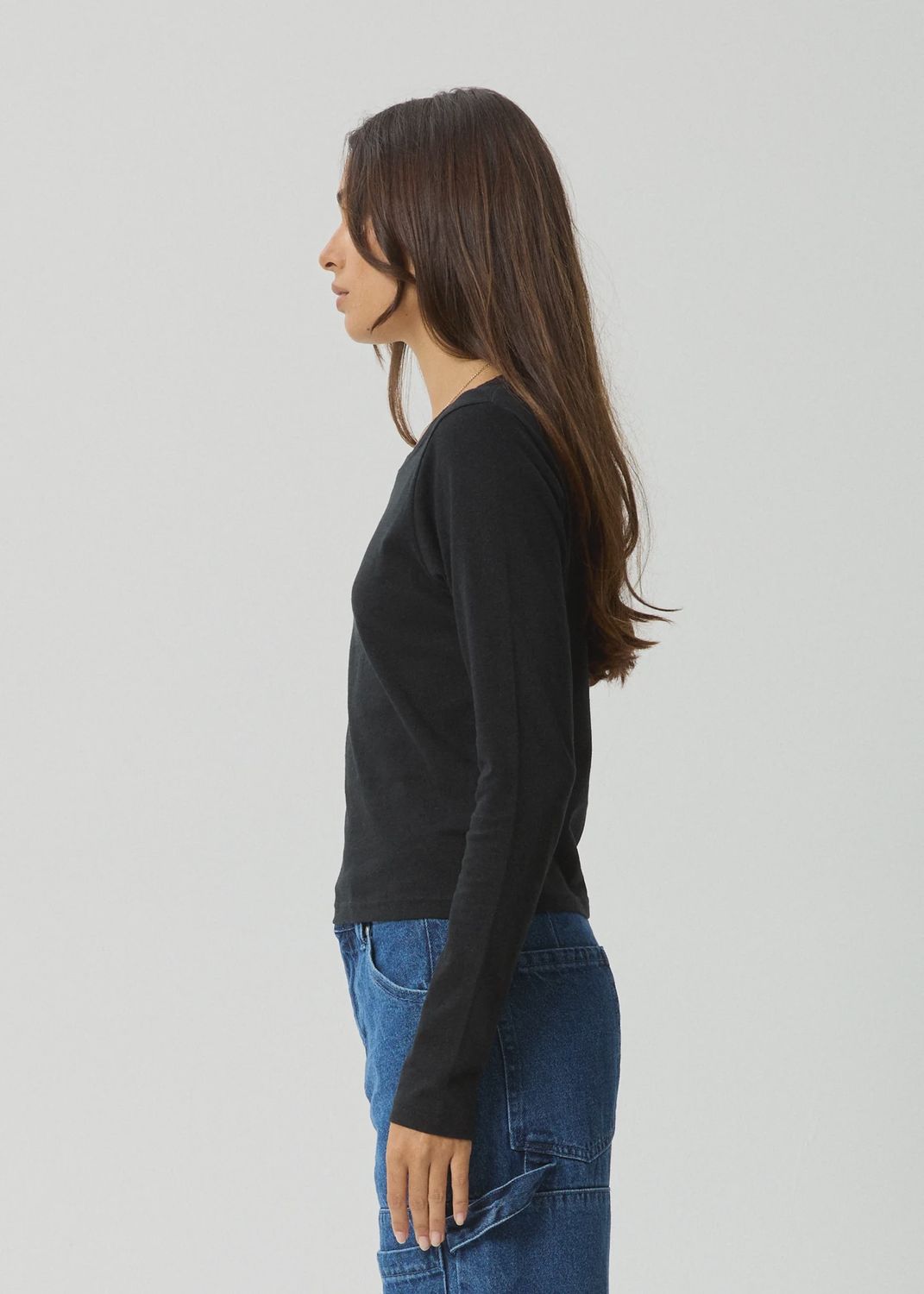 AFENDS LADIES ELEVATE LS TEE - BLACK