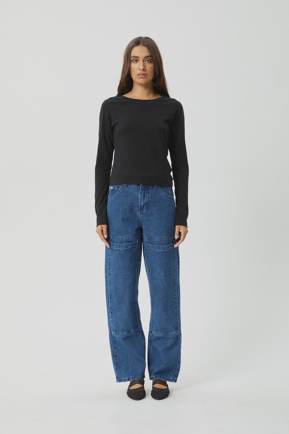 AFENDS LADIES ELEVATE LS TEE - BLACK