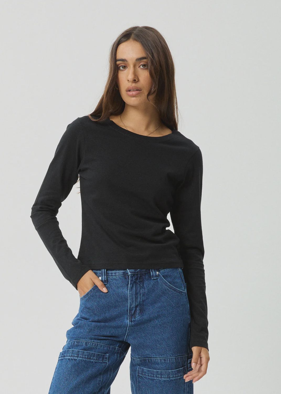 AFENDS LADIES ELEVATE LS TEE - BLACK
