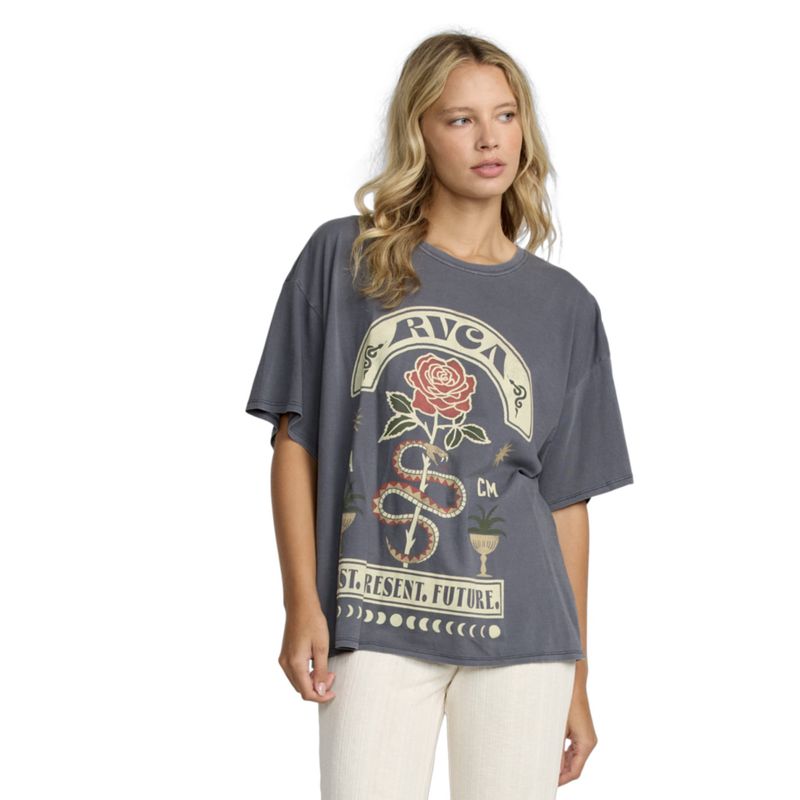 RVCA WOMENS BAGGIE SS TEE II  - GRAVEL