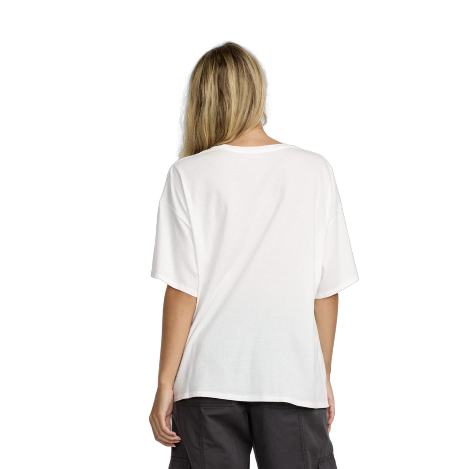 RVCA WOMENS BAGGIE SS TEE II - VINTAGE WHITE