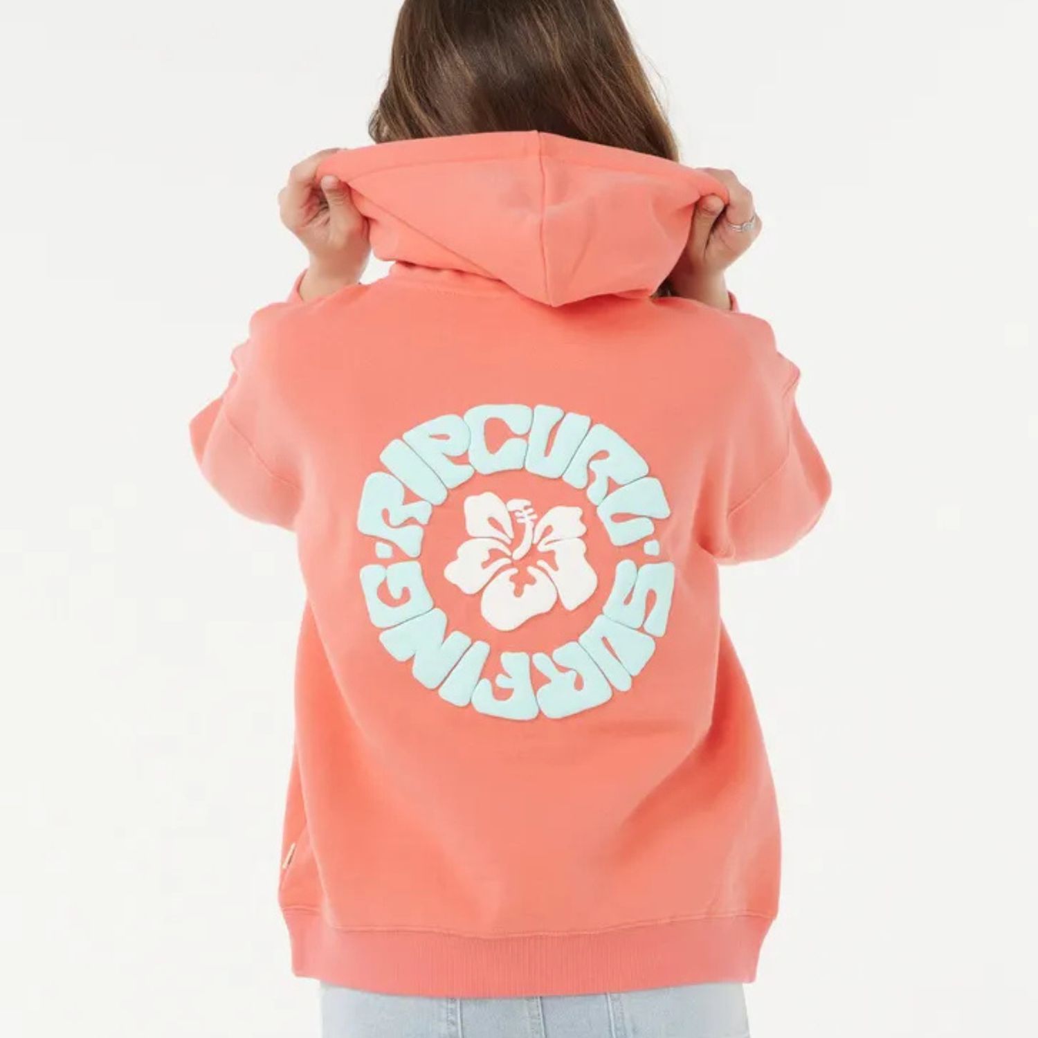 RIP CURL GIRLS LUXE SURF HOOD  -  WATERMELON