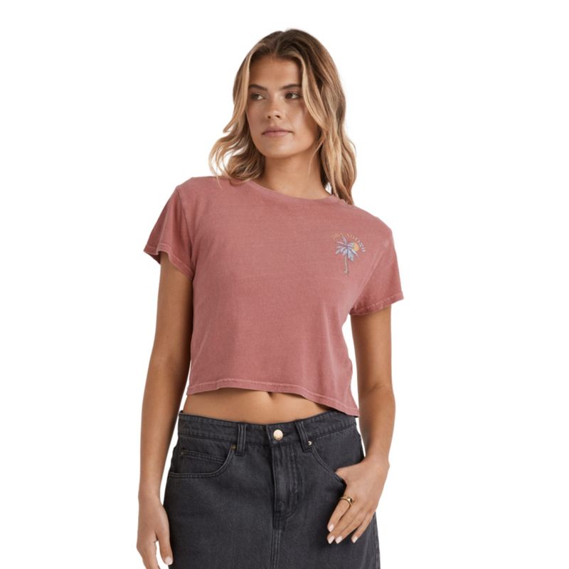 BILLABONG WOMENS PALMIN CAMP SS TEE