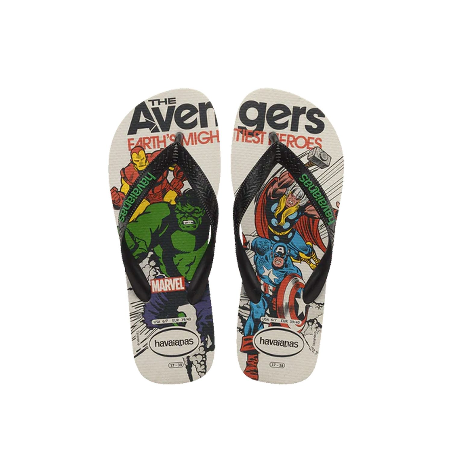 HAVAIANAS KIDS TOP MARVEL CLASSICS - BEIGE/BEIGE STRAW