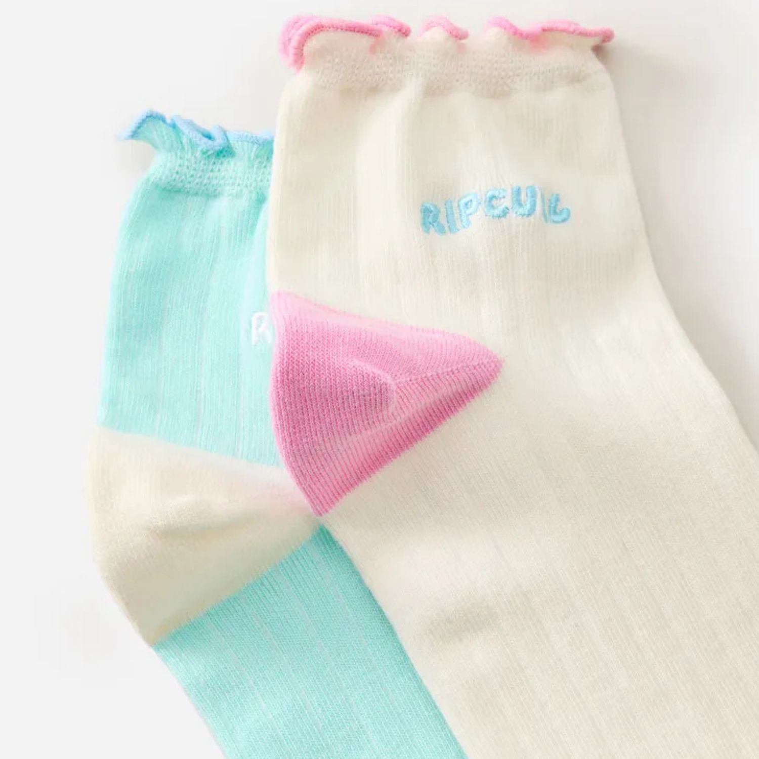 RIP CURL GIRLS MIXED SOCKS - 2 PACK  -  MULTICO