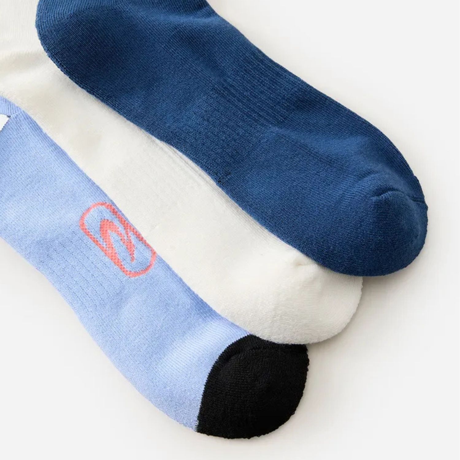RIP CURL MENS RETRO CREW SOCK - 3 PACK  -  DARK NAVY