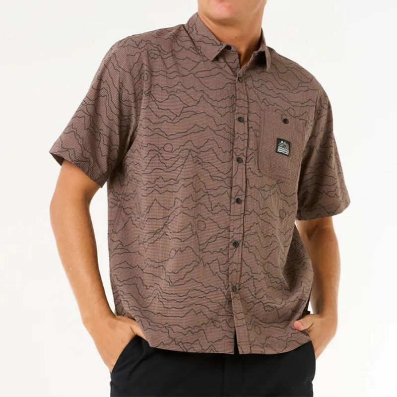 RIP CURL MENS SEARCH S/S SHIRT - ROCK
