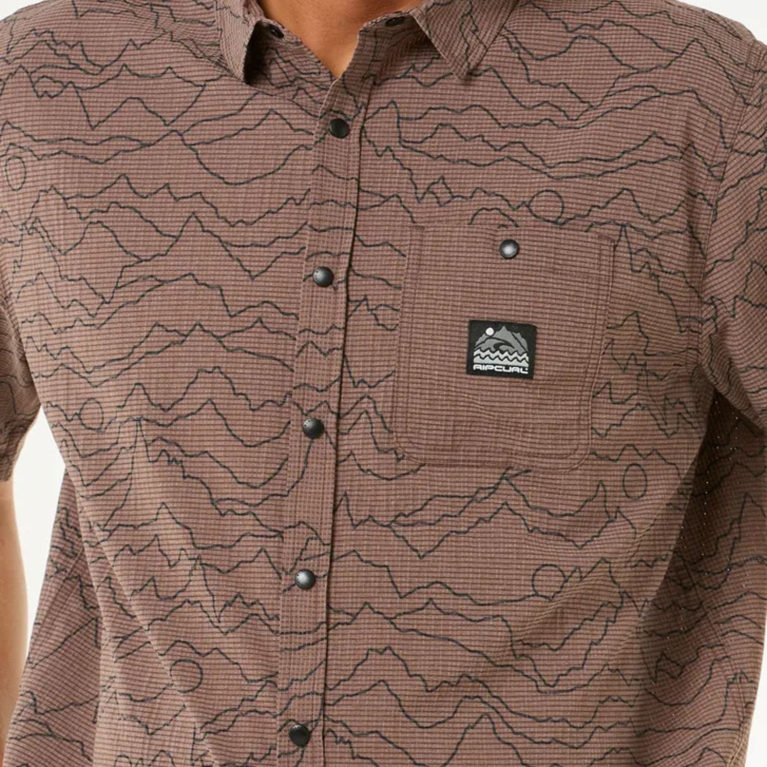RIP CURL MENS SEARCH S/S SHIRT - ROCK