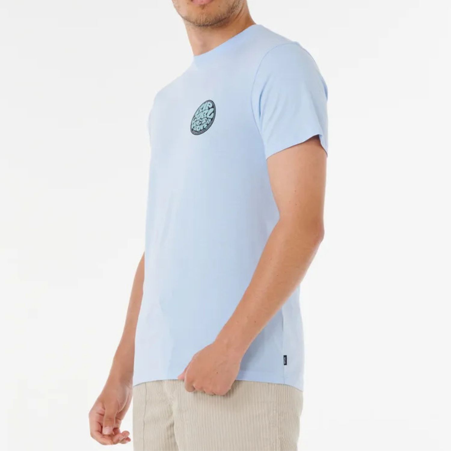 RIP CURL MENS WETTIE PASSAGE ICON SS TEE  -  BLUE WIND