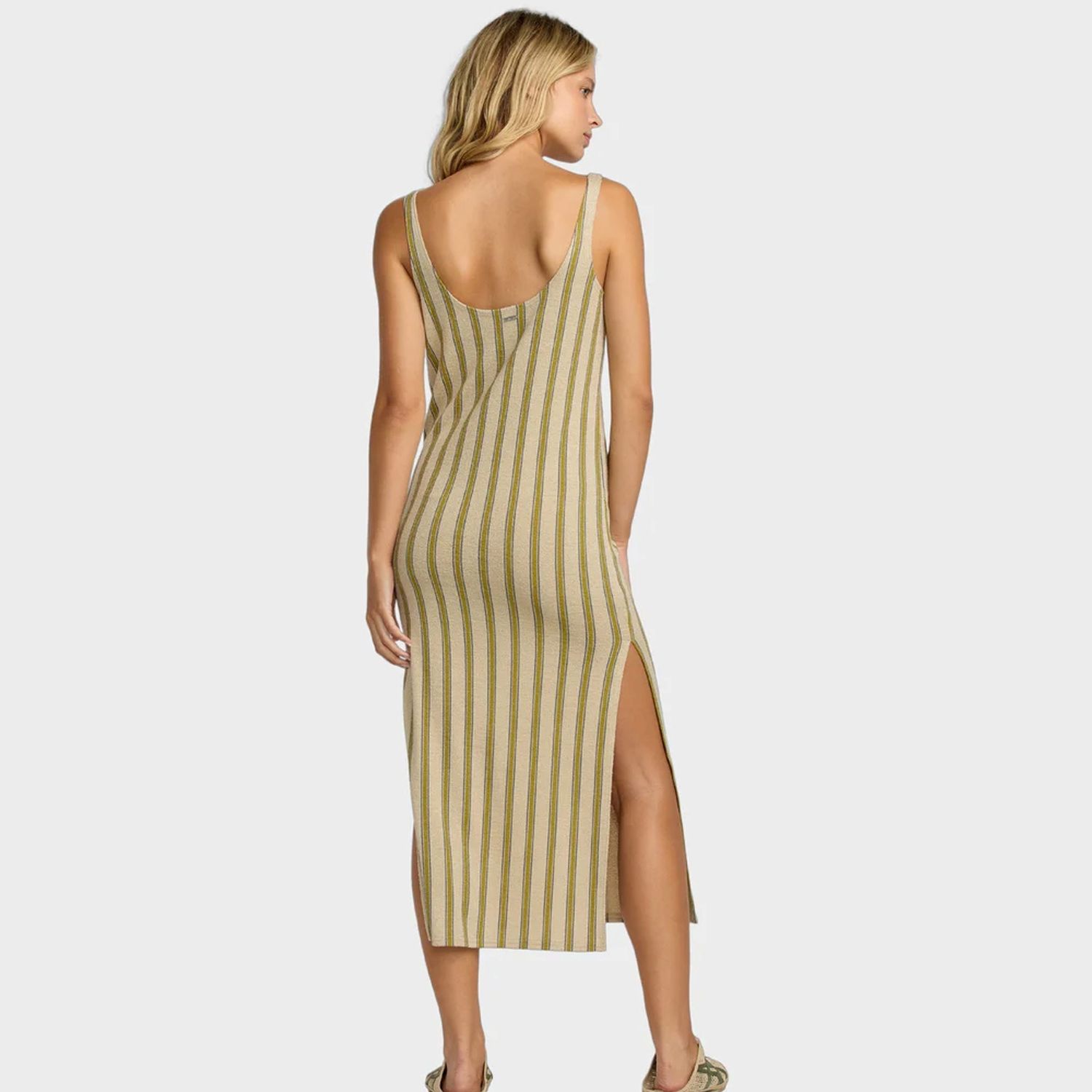 RVCA WOMENS WILLOW TANK DRESS - EUCALYPTUS