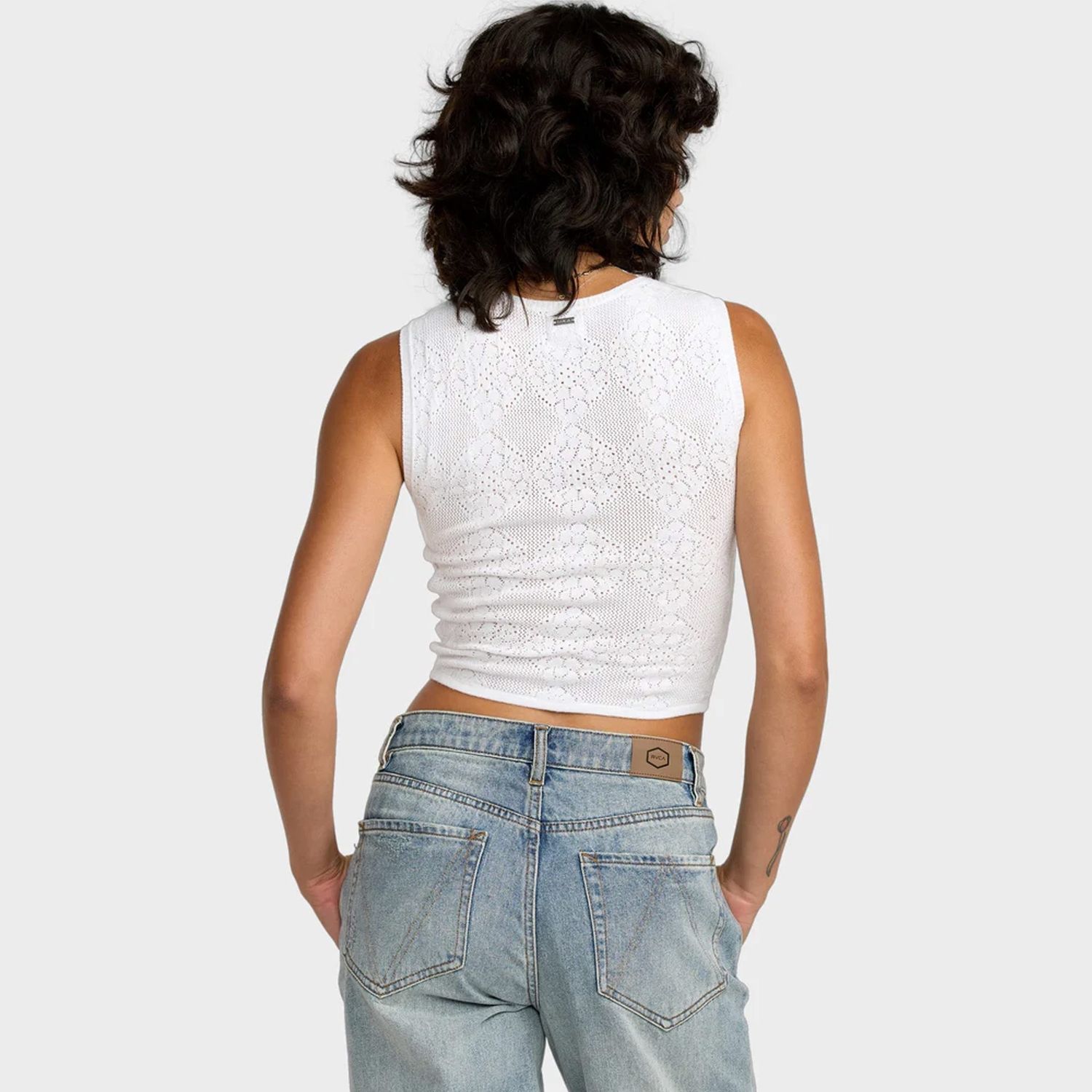 RVCA WOMENS SHIVER TANK - WHISPER WHITE
