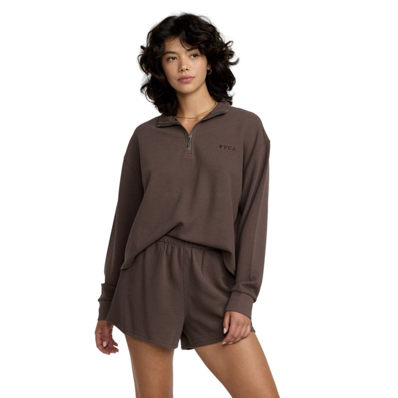 RVCA WOMENS GLORY WAFFLE SHORT - BROWN BEAR