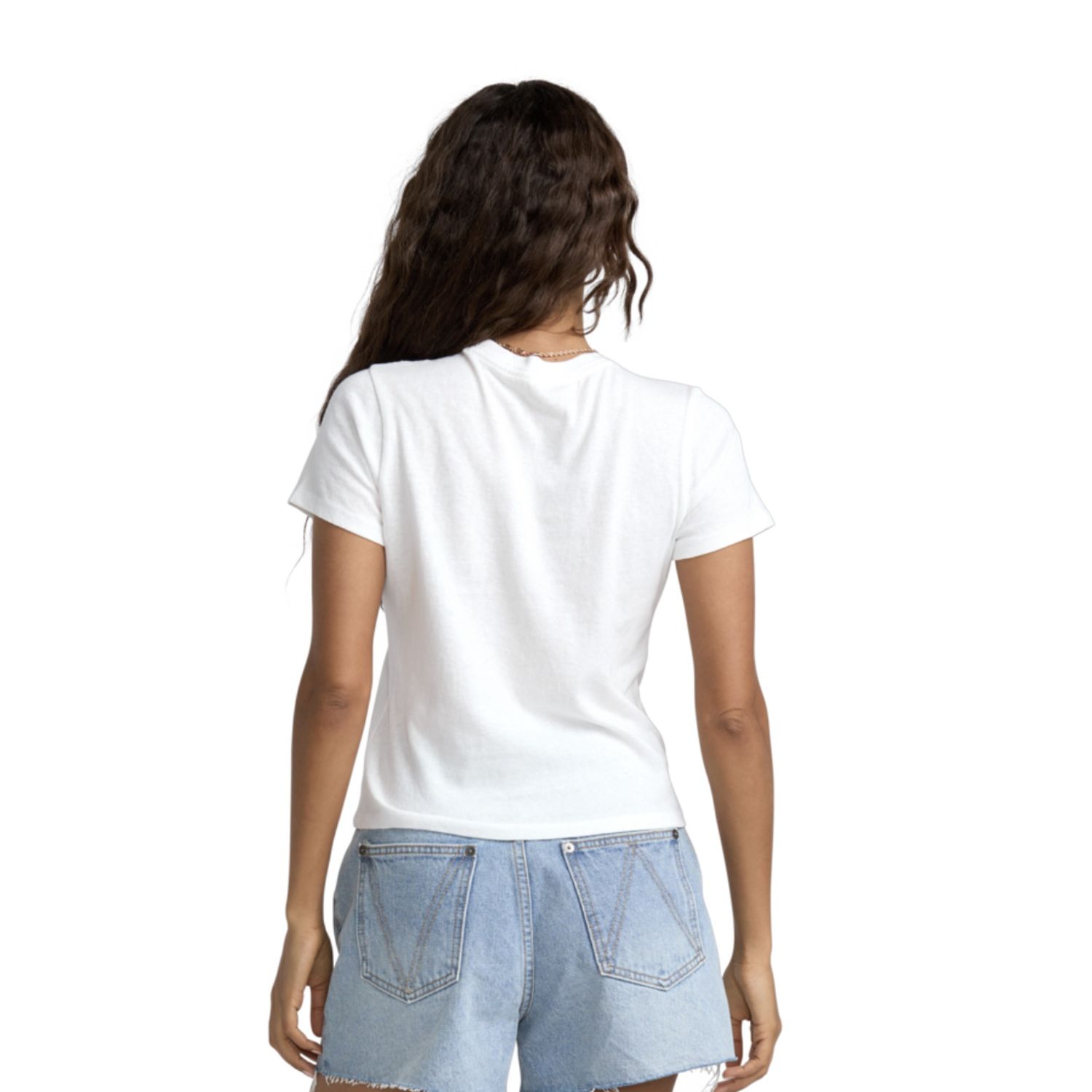 RVCA WOMENS FOREVER SS TEE - VINTAGE WHITE