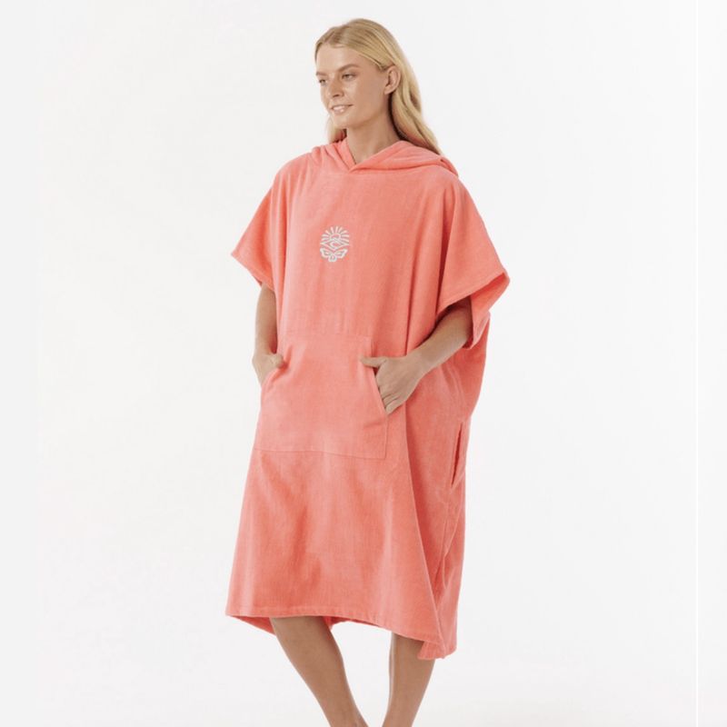 RIP CURL WOMENS ICON HOODED TOWEL  -  WATERMELON