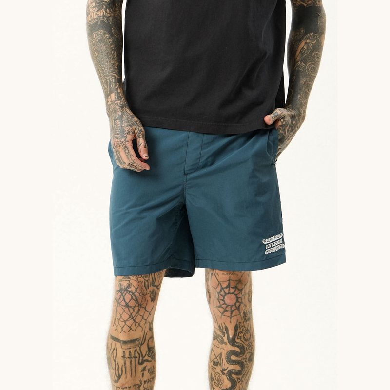 AFENDS MENS SIXSIXSIX BAYWATCH SWIM SHORT 18" - FUEL