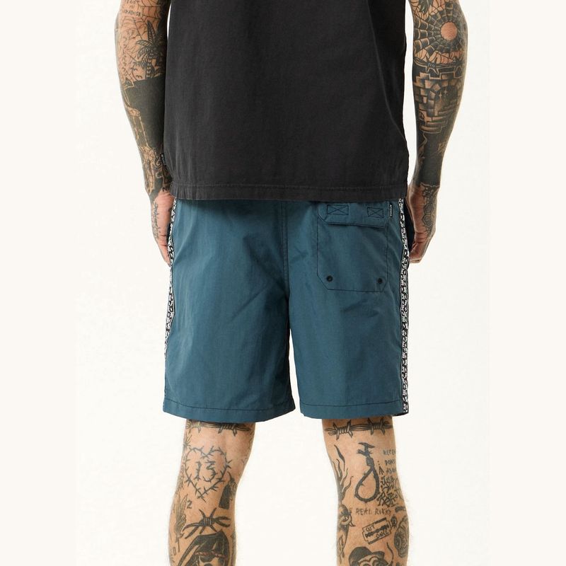 AFENDS MENS SIXSIXSIX BAYWATCH SWIM SHORT 18" - FUEL
