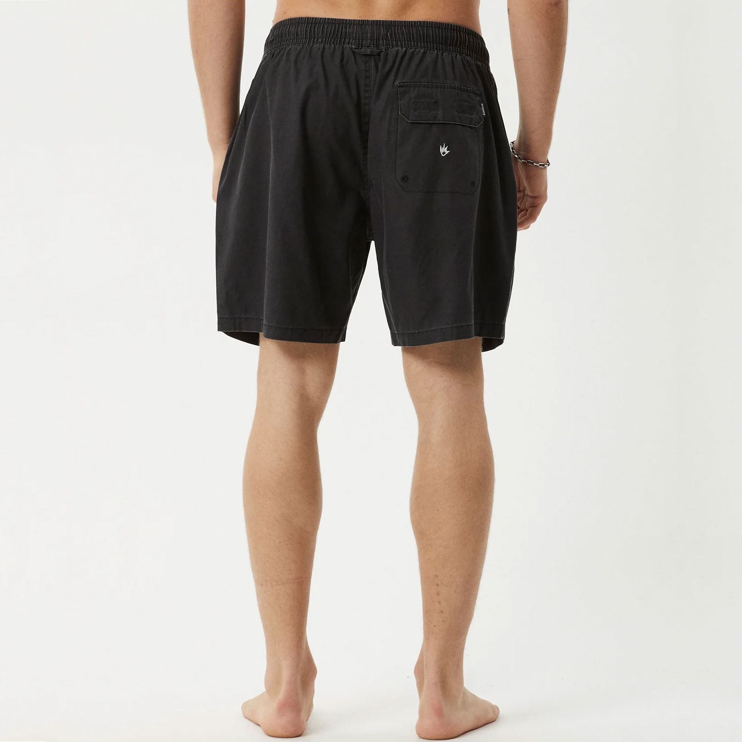 AFENDS MENS THE DOPAMINE 18&quot; SWIM SHORT - BLACK ACID WASH