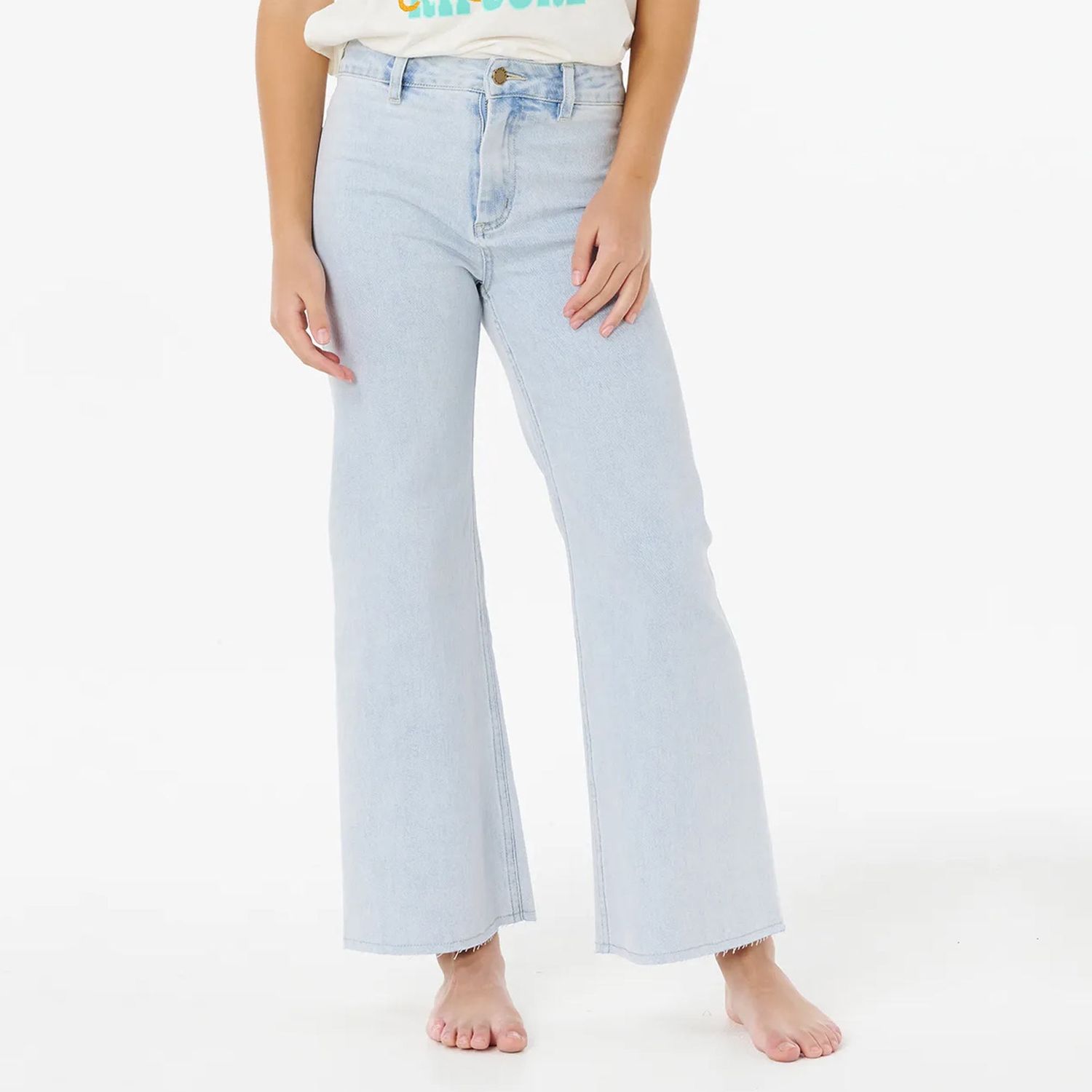 RIP CURL GIRLS HOLIDAY DENIM PANT  -  LIGHT BLUE
