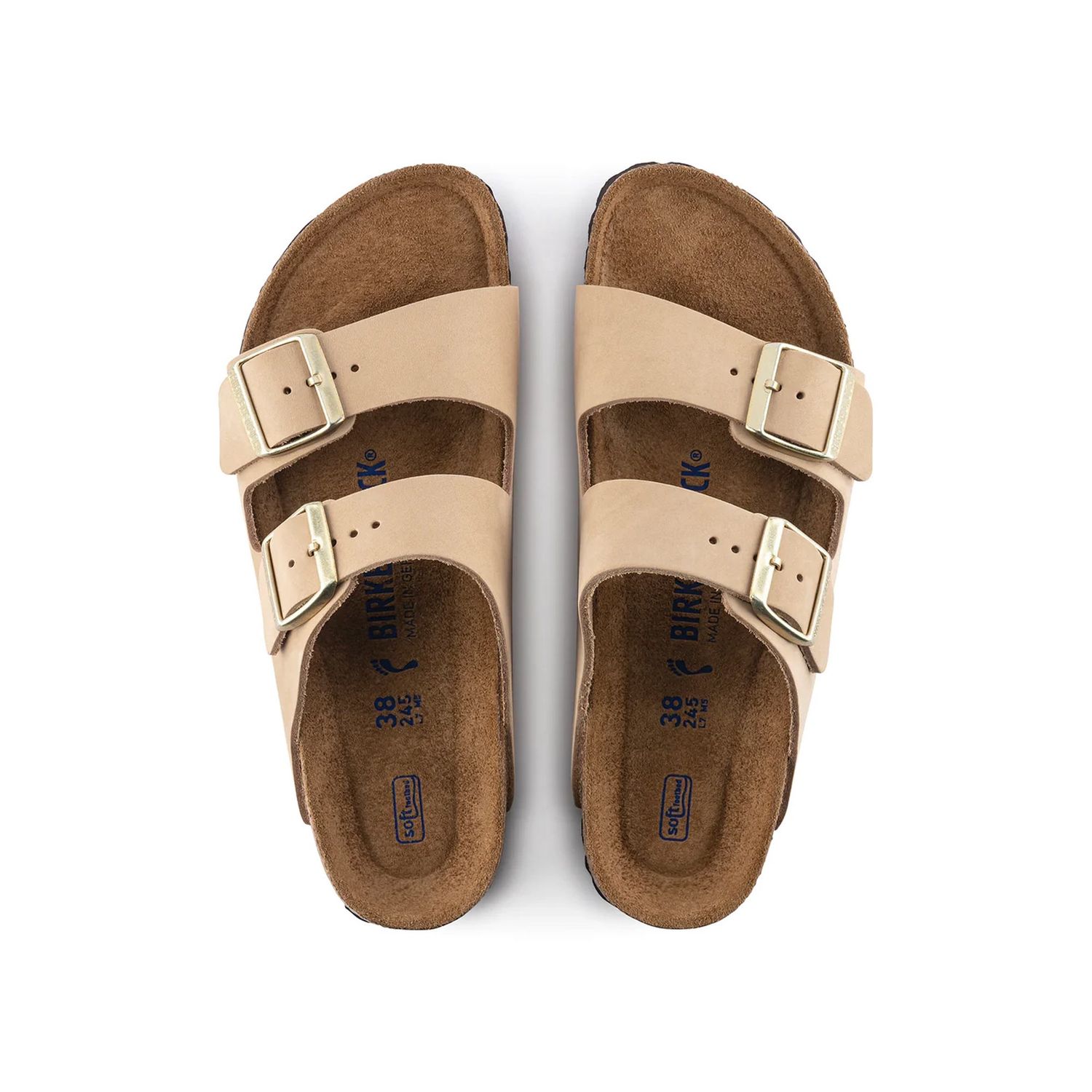 BIRKENSTOCK ARIZONA SFB SANDCASTLE NUBUCK LEATHER REGULAR - SANDCASTLE