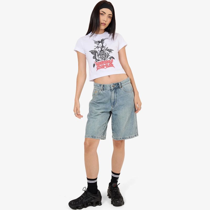 WORSHIP WOMENS PERCH TEENY SS TEE - WHITE