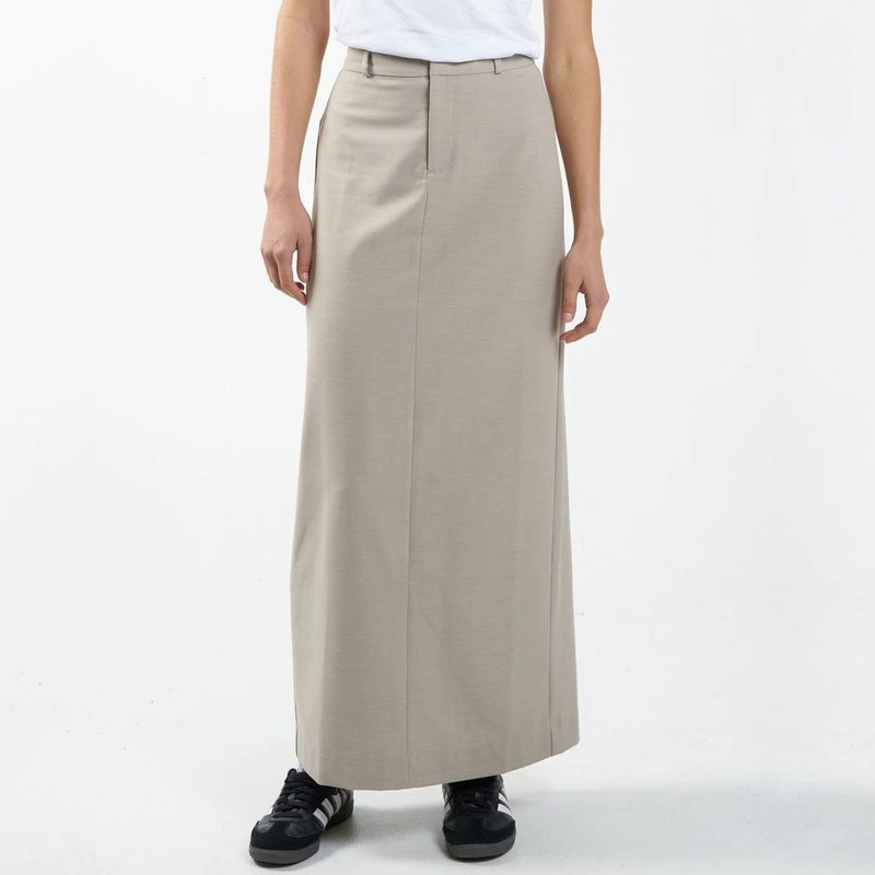 THRILLS LADIES COLUMN SUITING SKIRT - STONE