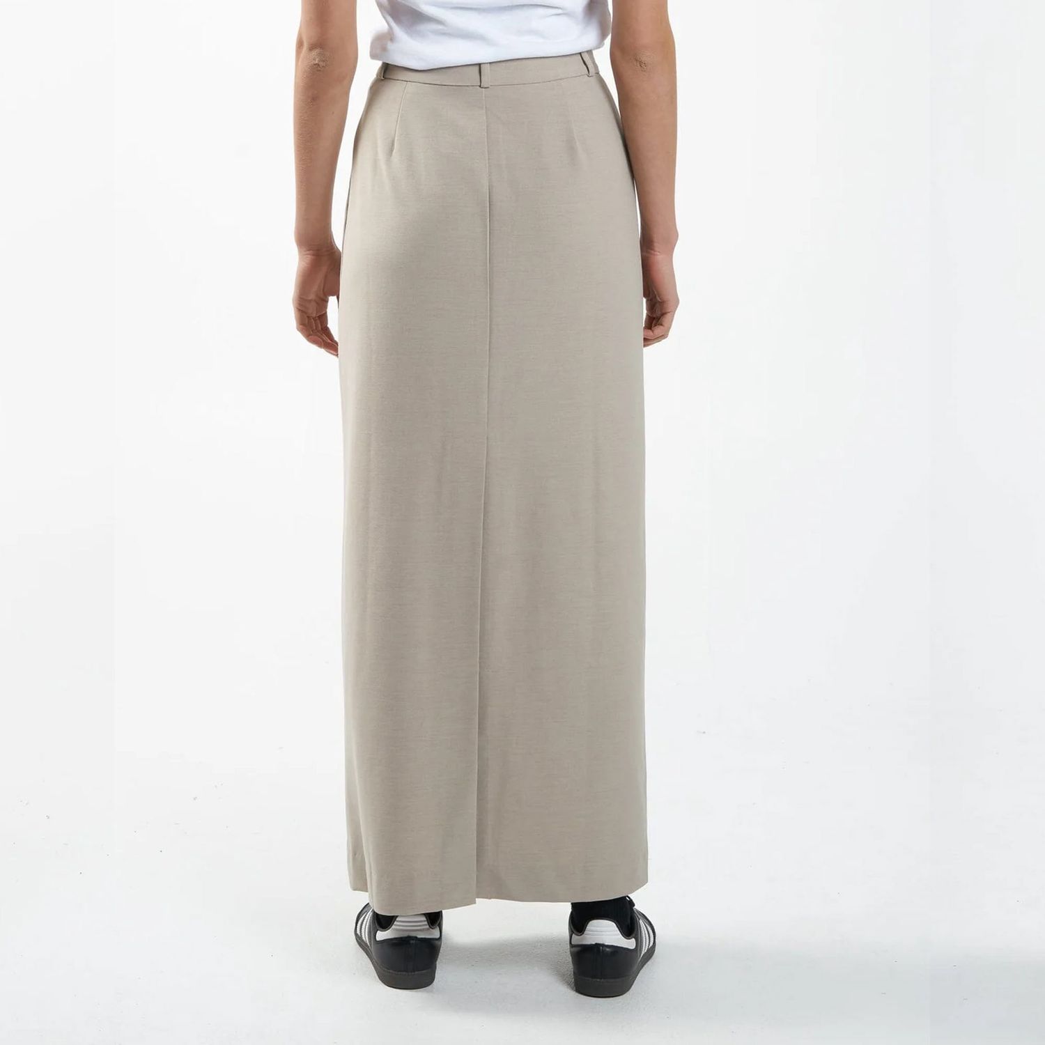 THRILLS LADIES COLUMN SUITING SKIRT - STONE