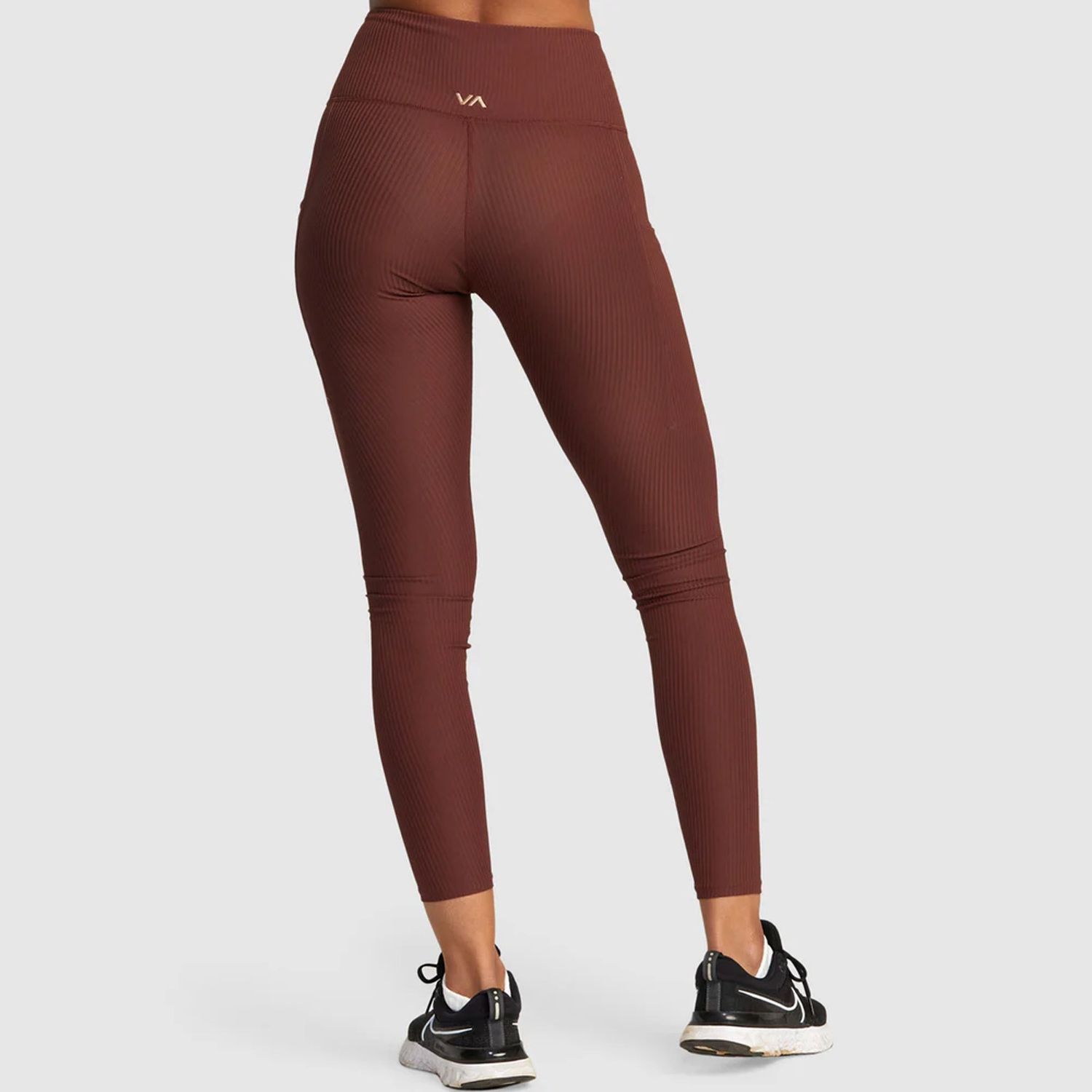 RVCA LADIES MINERAL RIB POCKET LEGGING - ESPRESSO
