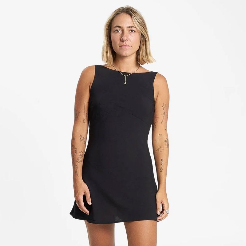 THRILLS LADIES XAVIER BIAS MINI DRESS - BLACK