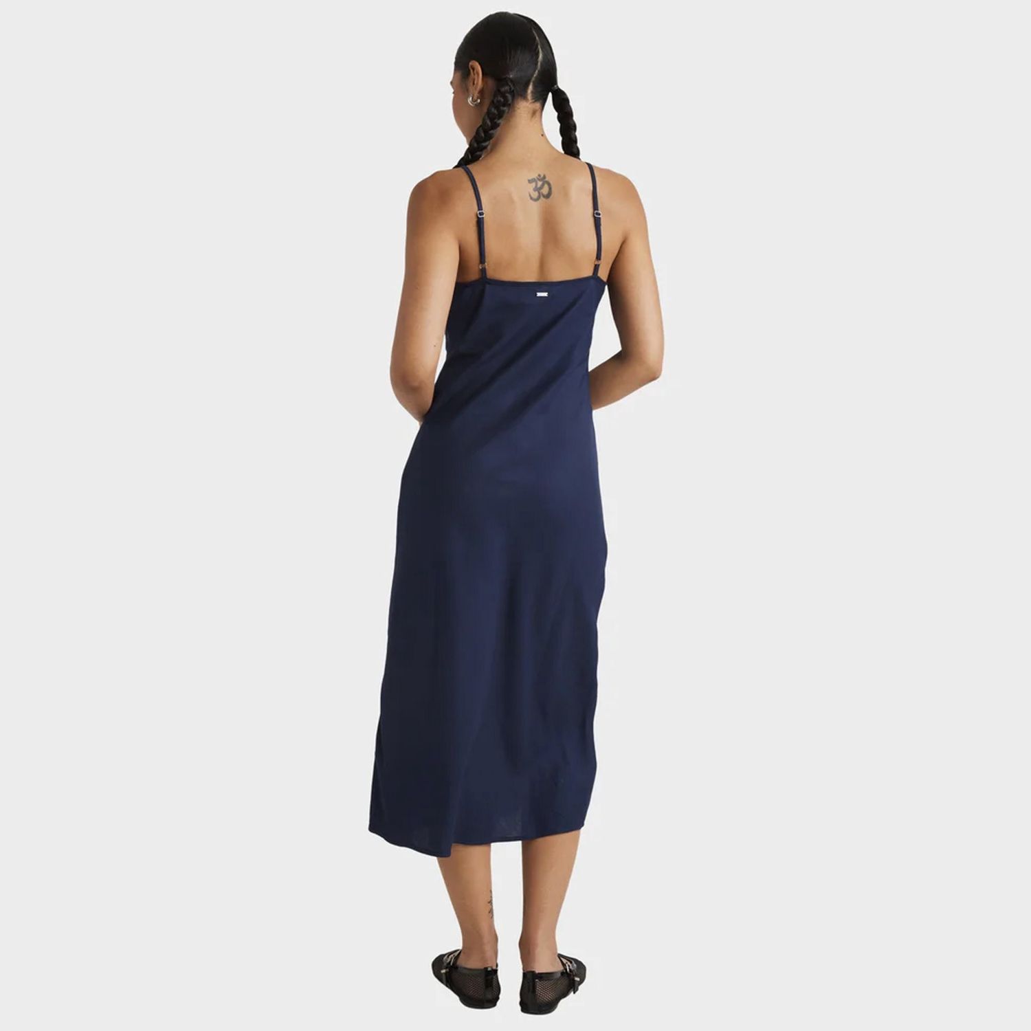 RVCA LADIES EVERYDAY BIAS MIDI DRESS - NAVY MARINE