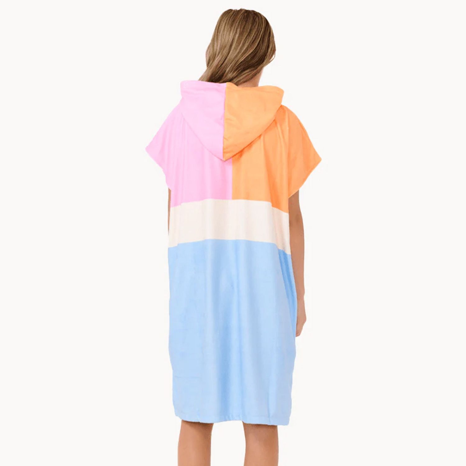 RIP CURL TEEN GIRLS MIXED HOODED TOWEL - LIGHT PINK