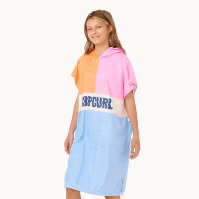 RIP CURL TEEN GIRLS MIXED HOODED TOWEL - LIGHT PINK