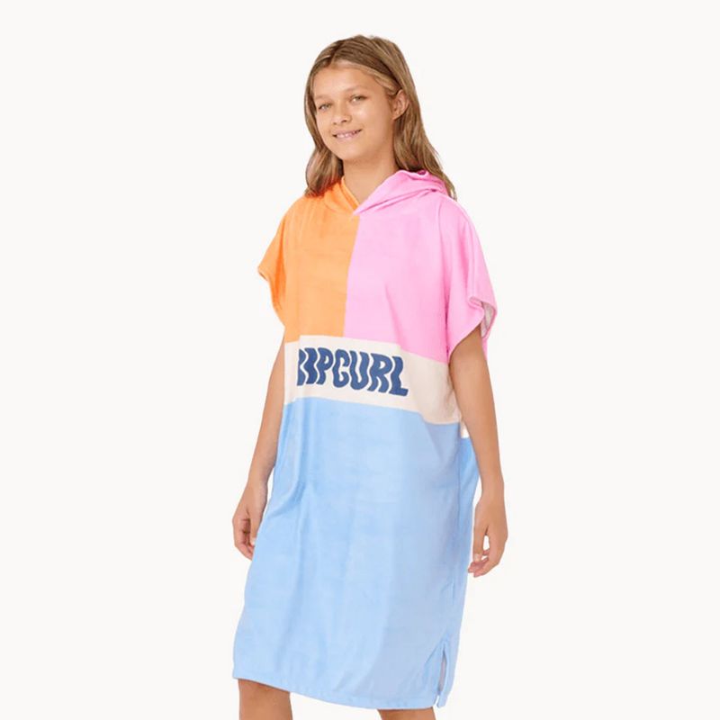 RIP CURL TEEN GIRLS MIXED HOODED TOWEL - LIGHT PINK