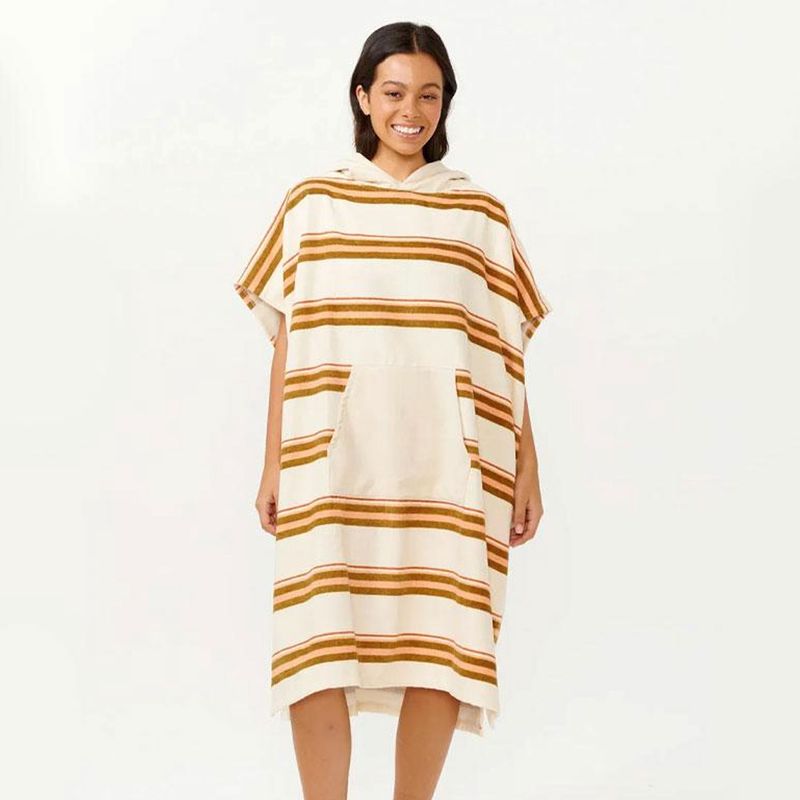 RIPCURL LADIES MIXED HOODED TOWEL - BRONZE